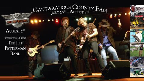 Promo slide for 38 Special at the Cattaraugus County Fair