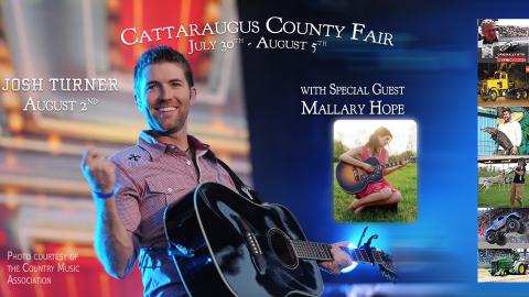 Promo slide for Josh Turner at the Cattaraugus County Fair