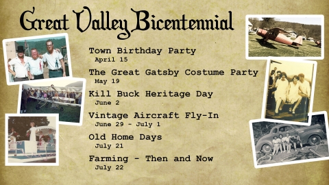 Great Valley's Bicentennial Schedule 