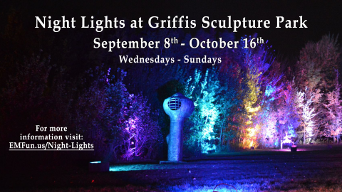 Night Lights at Griffis Sculpture Park