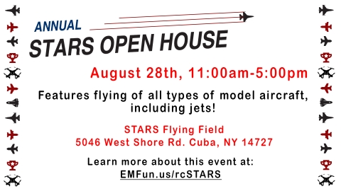 STARS Open House August 28th, 11:00am-5:00pm