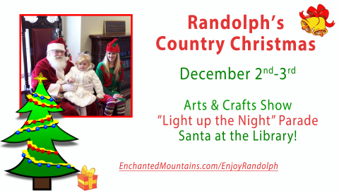 Randolph's Country Christmas Dec. 2 & 3