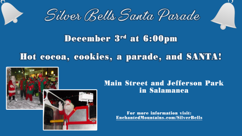 Silver Bells Santa Parade December 3rd at 6:00pm