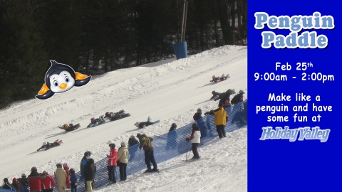 Penguin Paddle, Feb 25th 9:00am-2:00pm at Holiday Valley