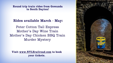 Train Rides on NYLE Train March-May 