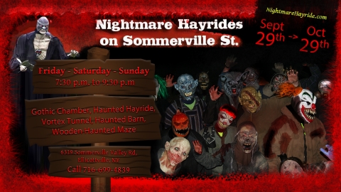 Nightmare Hayrides, Sept 29-Oct 29