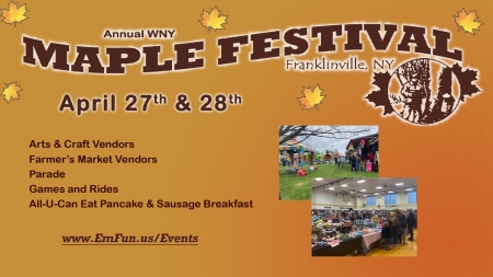 Annual Maple Festival in Franklinville April 27th and 28th