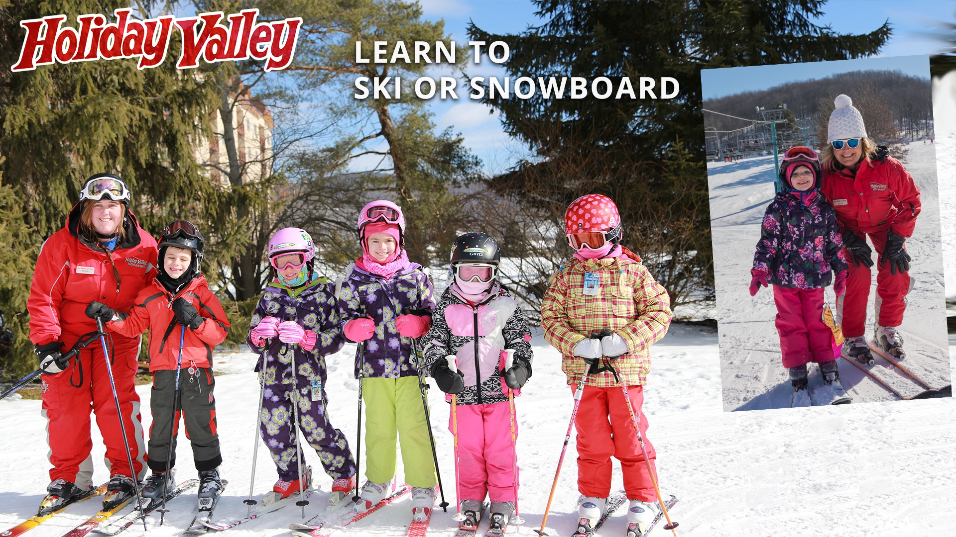 Learn to ski or snowboard at Holiday Valley