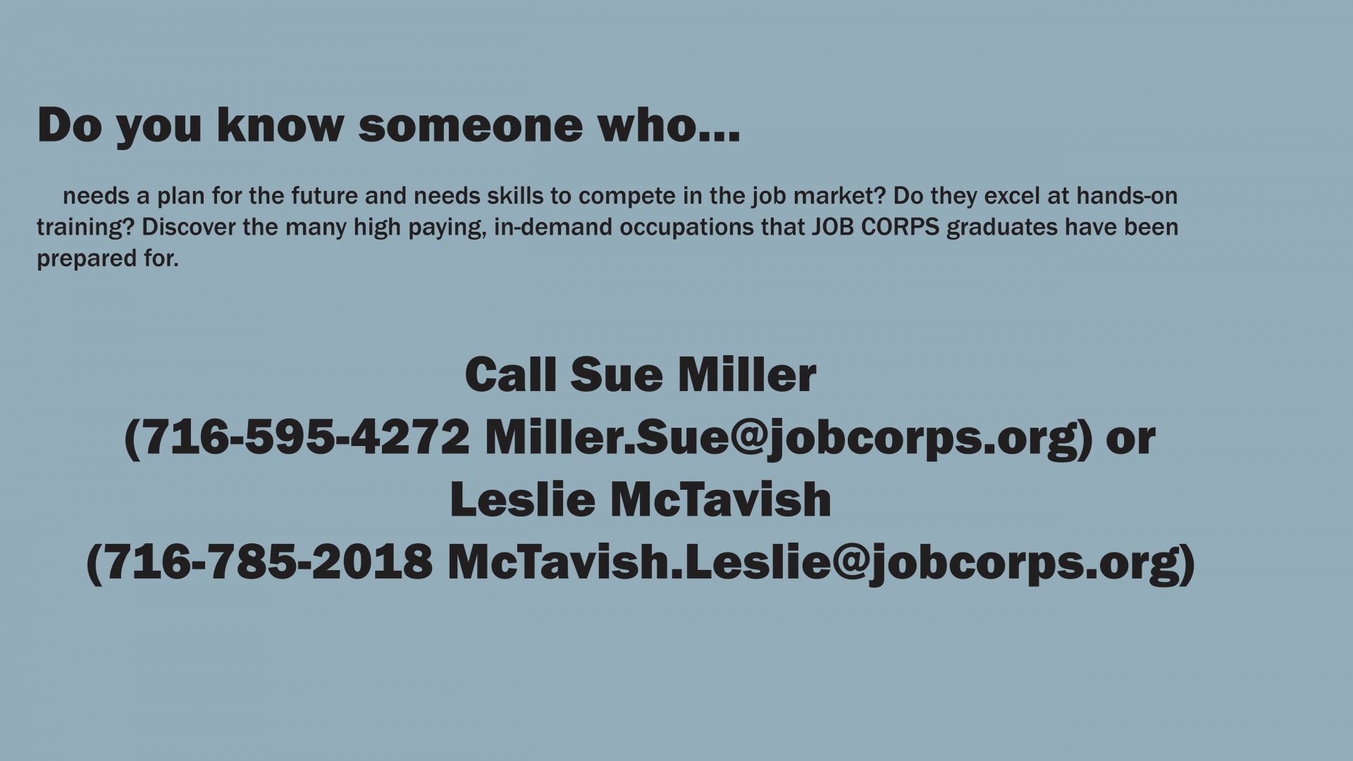 Job Corps Information
