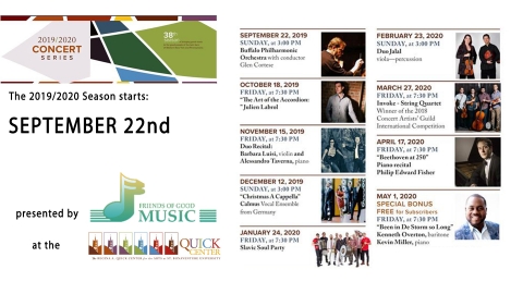 Friends of Good Music 2019-2020 Season 