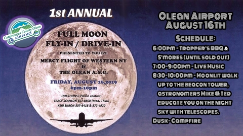 2019 Full Moon Fly-In Drive-In at Olean Airport