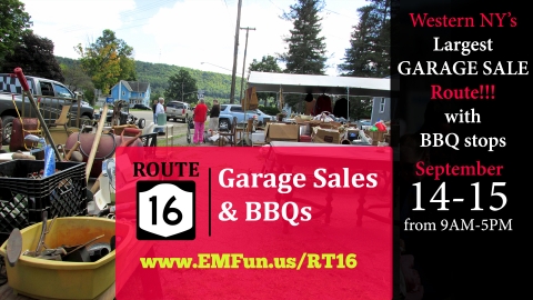 Rt. 16 Garage Sales & BBQ Stops