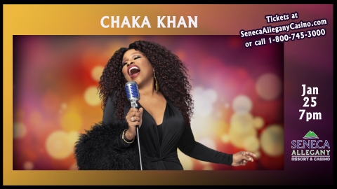 Chaka Khan to perform at the Seneca Allegany Resort and Casino