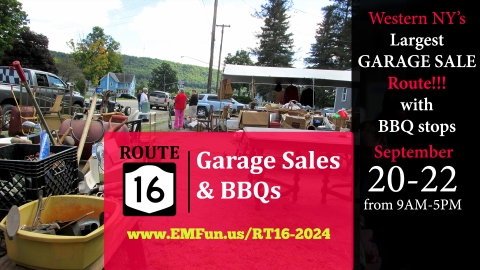 Route 16 Yard Sale September 20-22, 2024