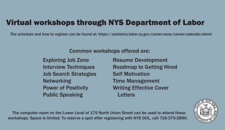 Virtaul NYS DOL workshops